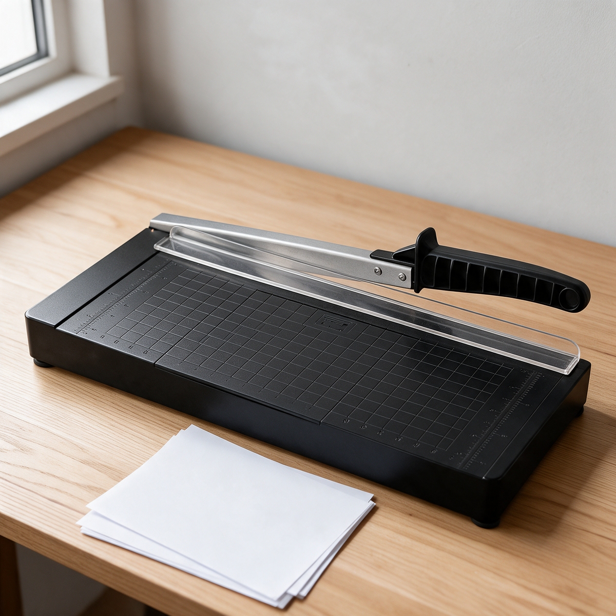 paper cutter feature desk